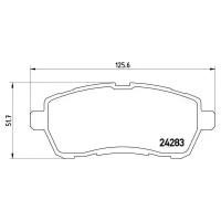 Колодки дисковые передние для ford fiesta 1.25-1.6i/1.4-1.6dci 10.08 Brembo P24072