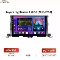 Штатная магнитола FarCar для Toyota Highlander 3 XU50 (2013-2018) на Android 10 (4gb/32gb/WiFi/BT/GPS/DSP/QLED/4G)