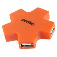 USB-Концентратор Perfeo 4 Port, (PF-HYD-6098H Orange) оранжевый