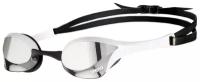 Очки для плавания Arena Cobra Ultra Swipe Mirror Professional, серебристо-белые, стартовые, не потеющие,зеркальные