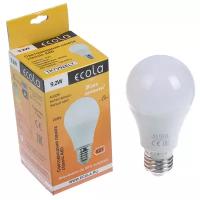 Ecola Лампа светодиодная Ecola, А60, E27, 9.2 Вт, 4000 K, 110x60 мм, матовый шар