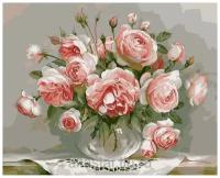 Розы на столе живопись на холсте 40х50см Paintboy G436