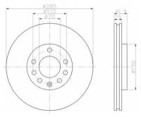 Тормозной диск передний Hella 8dd355109241