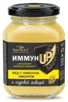 Мёд нат. Берестов А.С. ИммунUP С лимоном, имбирем и кедр.живицей с/б 200г