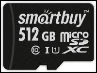 Карта памяти SmartBuy microSDXC 512 ГБ Class 10, V10, UHS-I, R/W 90/67 МБ/с, адаптер на SD, 1 шт., белый