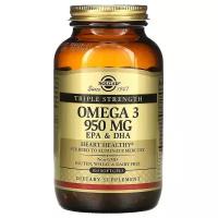 Solgar, Omega 3, EPA & DHA, Triple Strength, 950 mg, омега-3, ЭПК и ДГК, тройной концентрации, 950 мг, 100 капсул