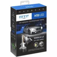 Светодиодные лампы Mtf Light, серия MaxBeam, H19, 12V, 55W, 5000lm, 6000K, кулер, комп