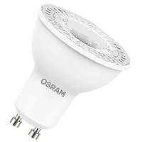 Лампа OSRAM LED Star GU10 PAR16 5Вт, светодиодная LED, 370 лм, эквивалент 50Вт, тёплый свет 3000К