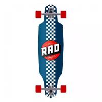 Комплект лонгборд Rad Checker Stripe Drop Through Longboard 2021 NAVY/WHITE