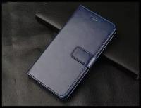 Чехол-книжка из кожи с мульти-подставкой застёжкой и визитницей MyPads для Lenovo Lenovo K3 Note (Леново А7000) синий