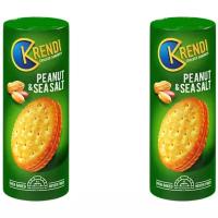 «Krendi», крекер-сэндвич Peanut&sea salt, 2 упаковки по 170г