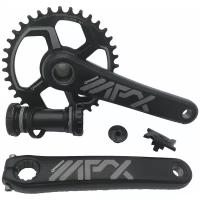 Система шатунов велосипедная PROWHEEL MPX-12-36T-TT, 1x12S*175mm, AL-6061-T6, ChainLine:49mm, CHARM-32T-TT-34T