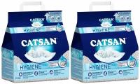 Впитывающий наполнитель Catsan Hygiene Plus, 2 шт, 5л