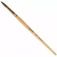 Кисть пифагор, белка, круглая, № 6, деревянная лакированная ручка, с колпачком, пакет, 200820