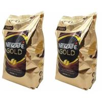 Кофе растворимый Nescafe Gold сублимированный с добавлением молотого, пакет, 750 г, 2 уп