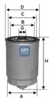 Топливный фильтр UFI UFI 2437800