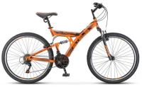 Двухподвесный велосипед Stels Focus 18-sp. V030 (2023) 18" Оранжево-черный (165-182 см)