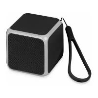 Портативная колонка «Cube» с подсветкой (5910807, черный, 6,8 х 6,8 х 6,8, пластик с покрытием soft-touch/силикон/металл )