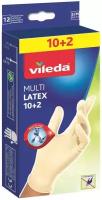 Перчатки одноразовые латексные Vileda Multi Latex 10+2 шт