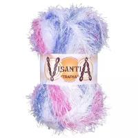 Пряжа Visantia "TRAFKA" меланжевая 100% полиэстер №1050 голубой/розовый - 5 мотков по 100 гр