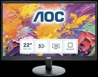 Монитор LCD 21,5' (16:9) 1920х1080 TN, nonGLARE, 200cd/m2, H90°/V65°, 20М:1, 5ms, VGA, Tilt, 3Y, Black