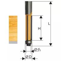 Фреза кромочная прямая (Ø 12,7х38 мм; хвостовик 12 мм) по дереву Энкор (46193)