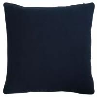 Подушка декоративная из хлопка фактурного плетения темно-синего цвета из коллекции Essential, 45х45, Tkano, TK19-CU0013