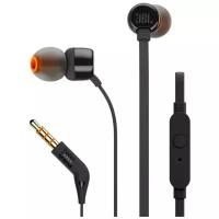 Наушники JBL Tune 110 с микрофоном, mini jack 3,5 mm, черный