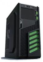 Корпус компьютерный PowerCool S2006U3-500W, черный/зеленый