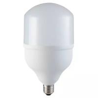 Лампочка мощная LED Т120 50Вт E27/Е40, аналог лампы 400Вт. Переходник Е40 в комплекте. 220В, Холодный белый свет, 50 Вт, Светодиодная, 1 шт