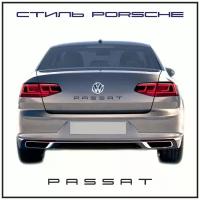 Орнамент-шильдик (эмблема, наклейка на авто и др.) в стиле Porsche/Порше Passat/Пассат черный