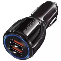 Автомобильное зарядное устройство Energy ET-16A, 2 USB, Q3.0, цвет-черный (100283)