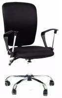 Компьютерное кресло Chairman 9801 Chrome офисное, обивка: текстиль, цвет: черный