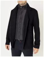 куртка Pierre Cardin, демисезон/зима, силуэт прямой, размер 54, черный
