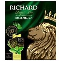 Чай RICHARD "Royal Melissa", зеленый, 100 сашетов по 1,5 г, 101427
