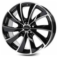 Диск колесный Rial Lugano 8xR18 5x108 ET43 ЦО70,1 черный глянцевый с полированной лицевой частью LU80843B53-1