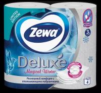 Туалетная бумага Zewa Deluxe трёхслойная 4 рул