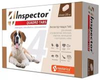 Inspector таблетки от блох и клещей Quadro Tabs от 16 кг для собак и кошек от 16 кг 4 шт. в уп., 1 уп