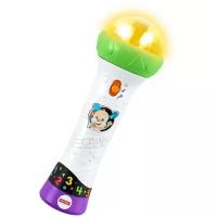 Интерактивная развивающая игрушка Fisher-Price Смейся и учись Микрофон Ученого Щенка FTF66, белый/зеленый/фиолетовый