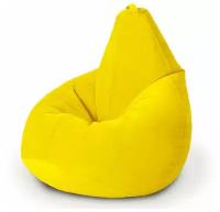 MyPuff кресло-мешок Груша, размер ХXXХL-Комфорт, мебельный велюр, желтый