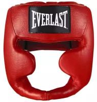 Шлем Everlast Martial Arts Leather Full Face S/M красный