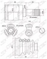 Шрус Внутренний Rh/Lh Honda Fit Gd# L13/15 01-07 Ho-615 Sat арт. HO-615