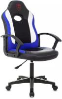 Кресло игровое ZOMBIE 11LT BLUE черный/синий, текстиль/эко.кожа, крестовина пластик