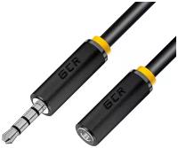 Удлинитель GCR mini jack 3.5 mm (M) - mini jack 3.5 mm (F) (GCR-STM12), 7.5 м, черный