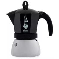 Гейзерная кофеварка Bialetti Moka Induzione Black 6 порций (240 мл) цвет черный