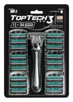 Станок TopTech Pro 3 + 31 сменные кассеты (разработано в США). Подарочный бритвенный набор