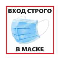 Наклейка «Вход в маске»