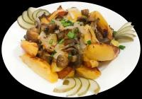Картофель жареный с грибами вес