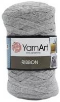 Пряжа для вязания YarnArt 'Ribbon' 250гр 125м (60% хлопок, 40% вискоза и полиэстер) (757 серый), 4 мотка