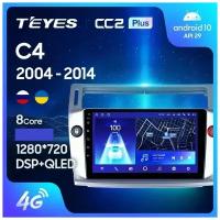 Магнитола TEYES CITROEN C4 2004-2014 г. CC2plus 6/128ГБ